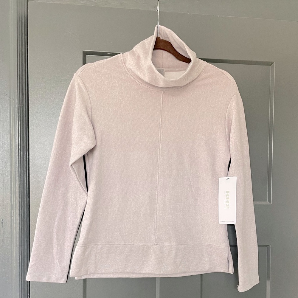 RBX Live Life Active long sleeve mock turtleneck pull over size small NWT